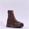 Hispanitas Montana Frontzip Wedge Boot - Brown Suede